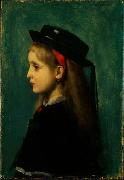 Jean-Jacques Henner Alsatian Girl oil on canvas